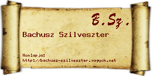 Bachusz Szilveszter névjegykártya